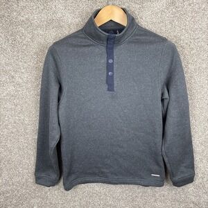 Swannies Golf Wolff Fleece Pullover‎ Mens Small 1/4 Snap Sweater Sweatshirt Gray
